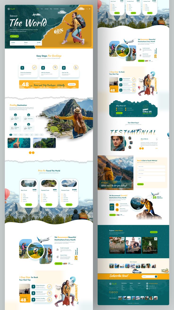 Modern Travel & Tour Booking Landing Page fenol www.fenolsolutions.com