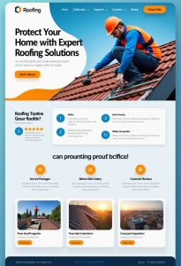 Roofing Contractor Website Mockup – Professional Modern Design Fenol Www.fenolsolutions.com 205x300
