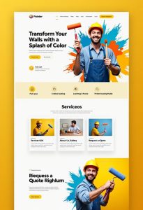 Vibrant Painter Website Design – Bright Modern And Eye Catching Www.fenolsolutions.com 205x300